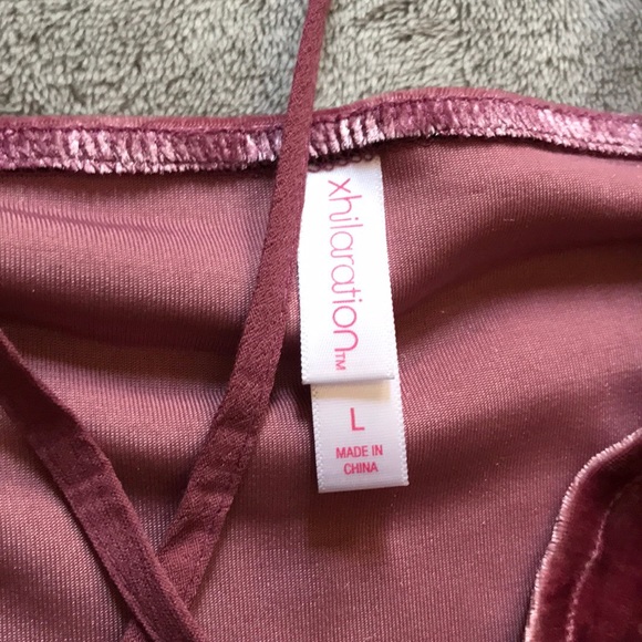 Pink Crushed Velvet Spaghetti Strap Dress - Picture 4 of 6